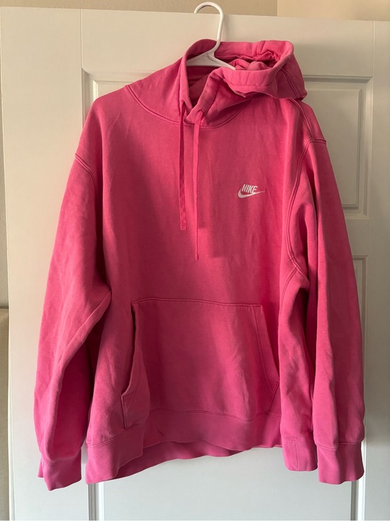 Nike Tops - Nike Pink Pullover Hoodie with Small Swoosh XL
